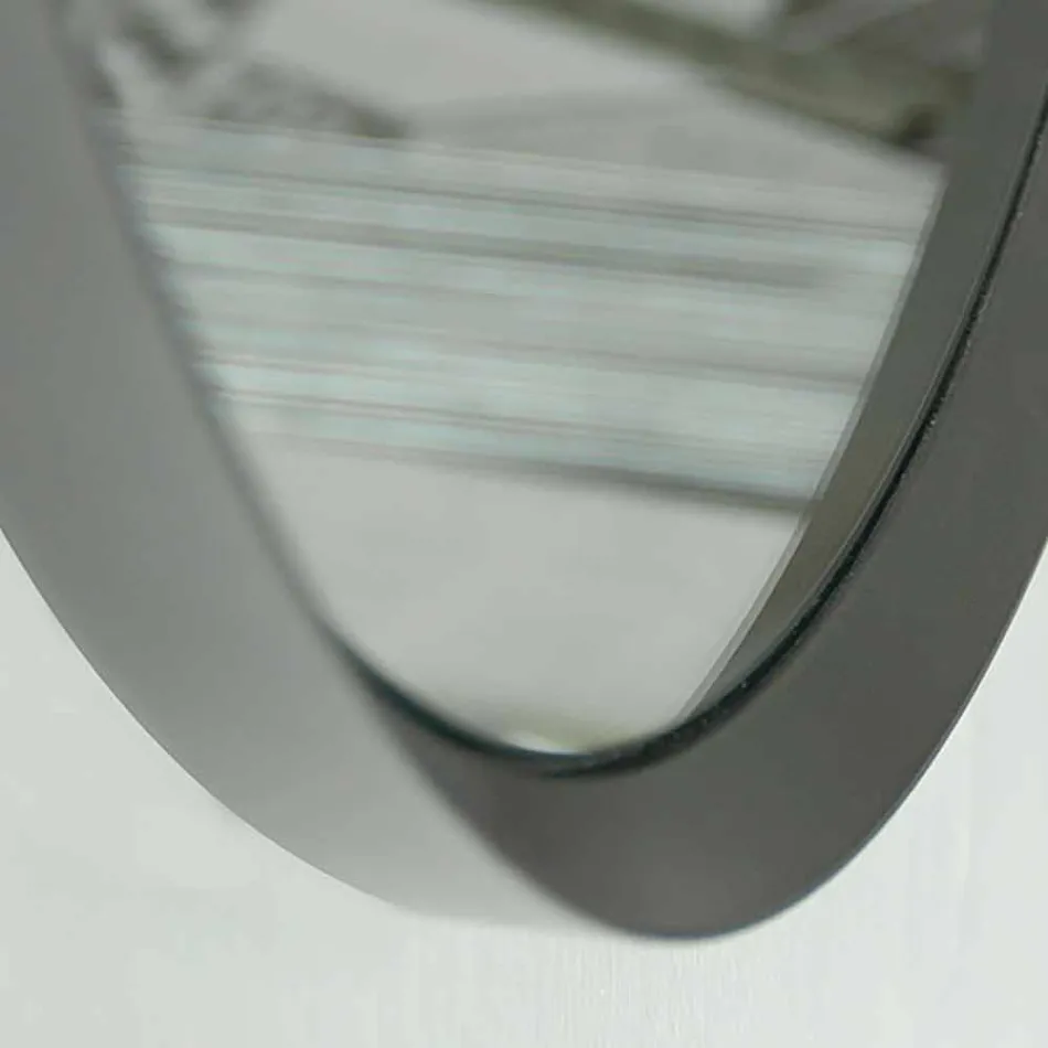 Kulaté nástěnné zrcadlo s lakovaným rámem elegantního moderního designu - Odesso Viadurini