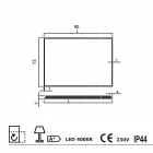 Nástěnné zrcadlo s mléčným hranami, LED osvětlení, Tessa Viadurini