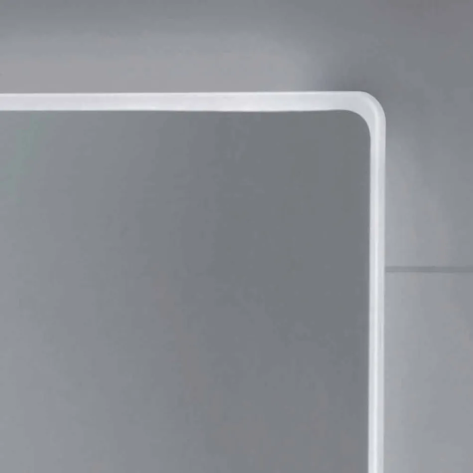 Nástěnné zrcadlo s mléčným hranami, LED osvětlení, Tessa Viadurini