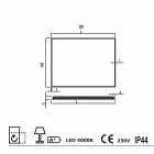 Nástěnné zrcadlo s mléčným hranami, LED osvětlení, Tessa Viadurini