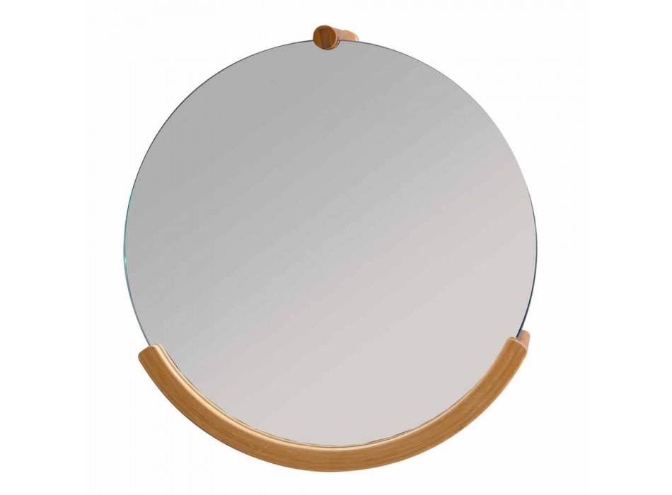 Nástěnné koupelnové zrcadlo s bambusovým rámem Gorizia Viadurini