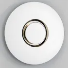 Kulaté designové nástěnné zrcadlo se zlatým kovem s vrcholem - Merale Viadurini