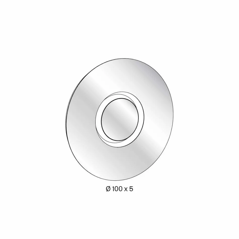 Kulaté designové nástěnné zrcadlo se zlatým kovem s vrcholem - Merale Viadurini