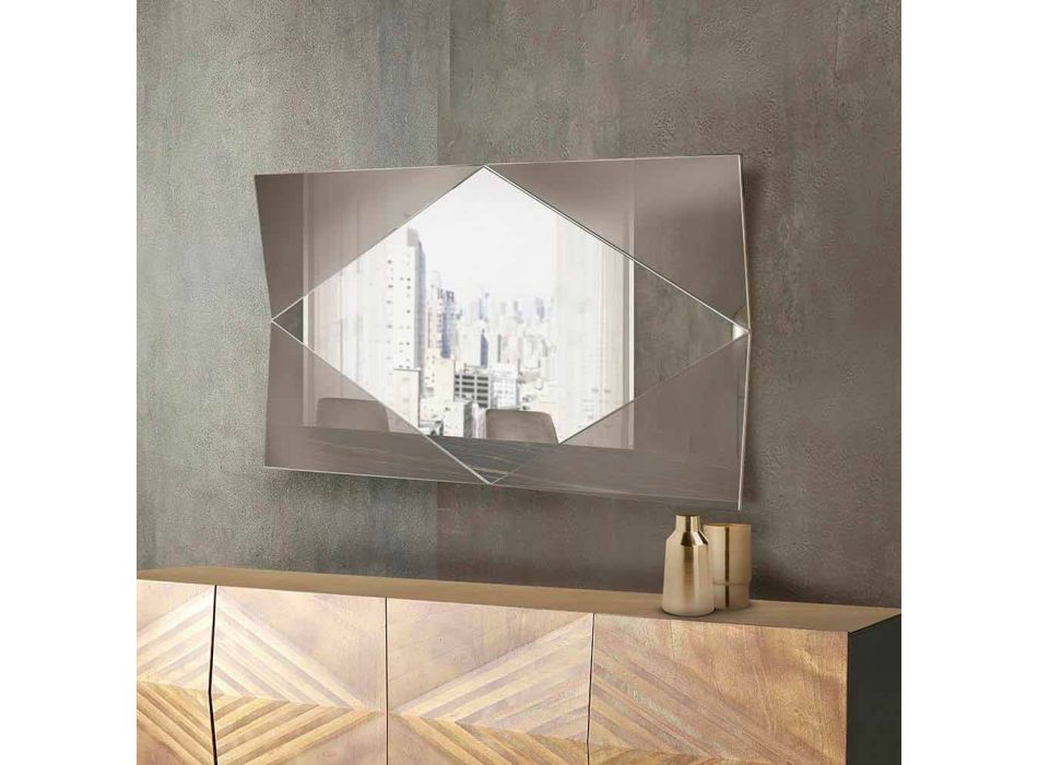 Nástěnné zrcadlo z bronzu nebo postříbřeného skla vyrobené v Itálii - Monterosa Viadurini