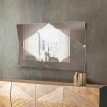 Nástěnné zrcadlo z bronzu nebo kouřového skla vyrobené v Itálii - Monterosa
