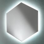 Moderní koupelnové nástěnné zrcadlo ve tvaru s vysoce kvalitním LED světlem - Crocchio Viadurini