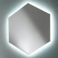 Moderní koupelnové nástěnné zrcadlo ve tvaru s vysoce kvalitním LED světlem - Crocchio