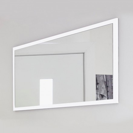 Obdélníkové nástěnné zrcadlo s bílým nebo antracitovým rámem - Emanuelito Viadurini