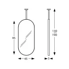 Závěsné kovové zrcadlo s volitelným světlem Made in Italy - Amadeus Viadurini