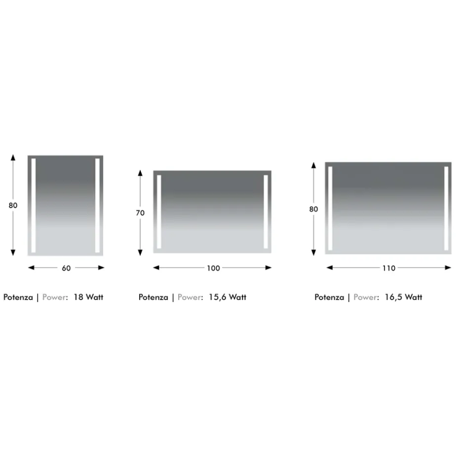 Koupelnové zrcadlo z leštěného drátu s LED podsvícením Made in Italy - Tony Viadurini