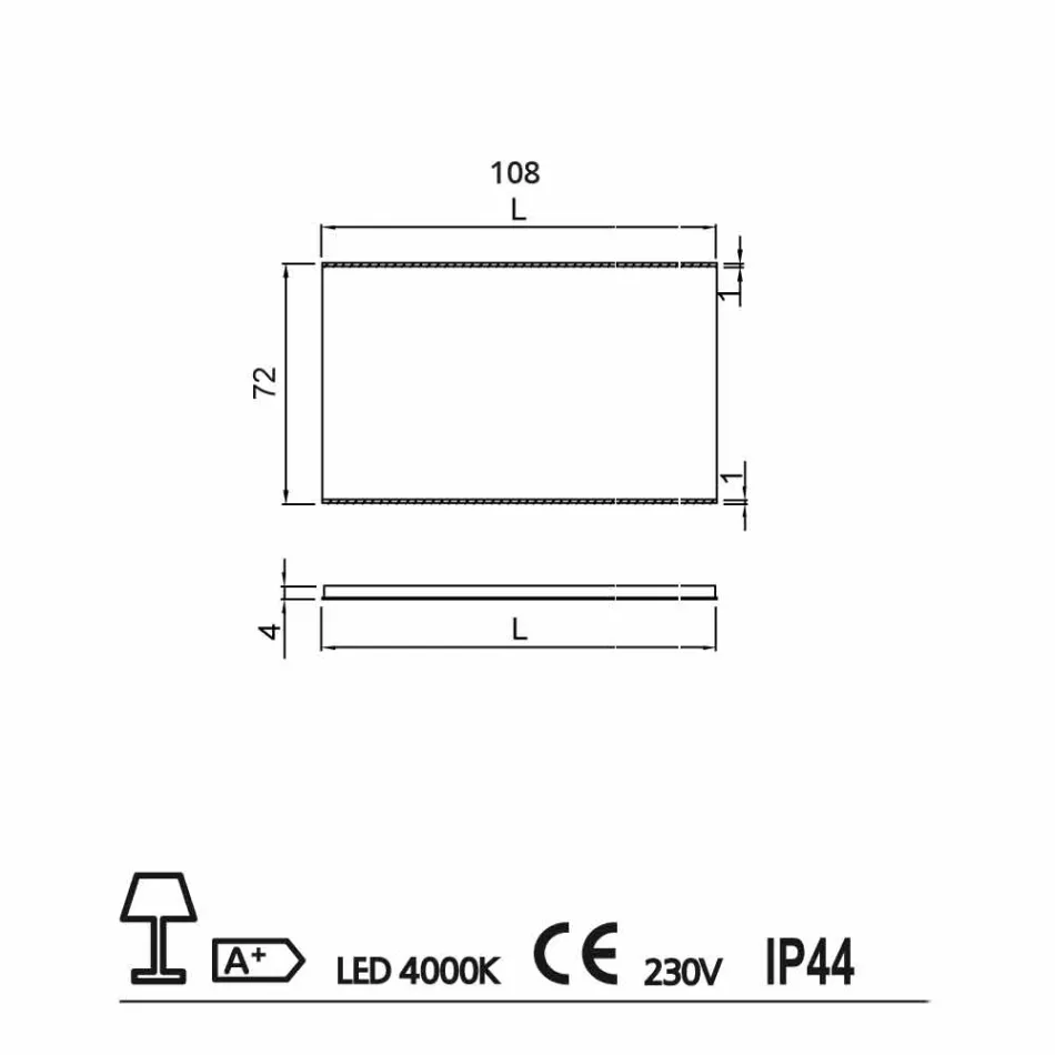 Koupelna zrcadlo moderního designu LED světlo s matné hrany VEVA Viadurini