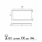 Koupelna zrcadlo moderního designu LED světlo s matné hrany VEVA Viadurini