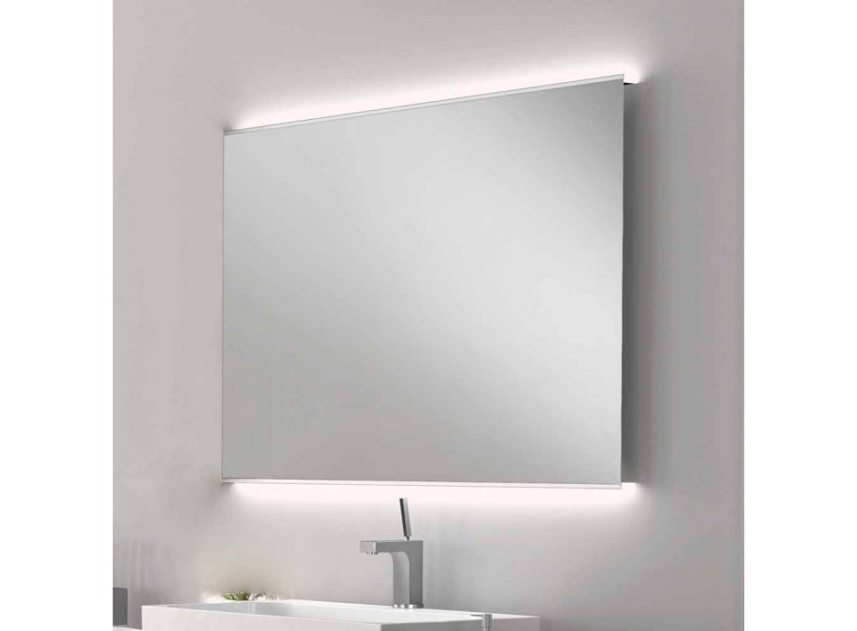 Koupelna zrcadlo moderního designu LED světlo s matné hrany VEVA Viadurini