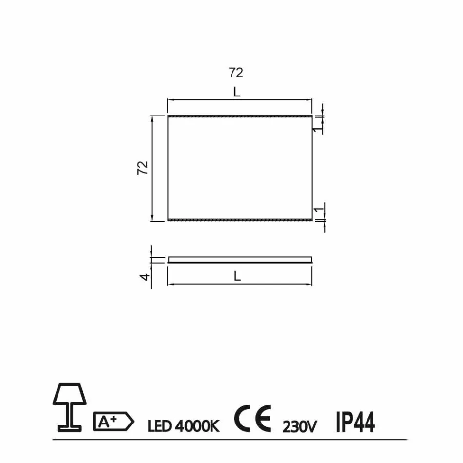 Koupelna zrcadlo moderního designu LED světlo s matné hrany VEVA Viadurini