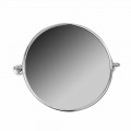 Nástěnné zrcadlo do koupelny s chromovaným mosazným rámem - Rondello