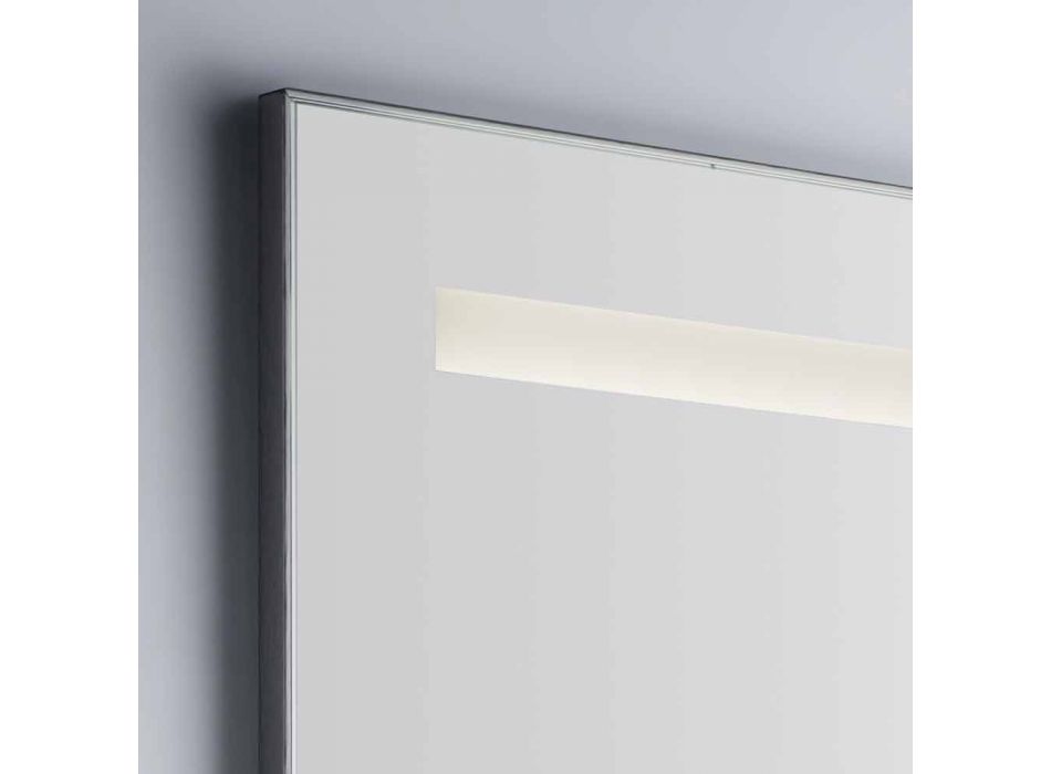 Nástěnné zrcadlo do koupelny s hliníkovým rámem vyrobené v Itálii - Tobi Viadurini