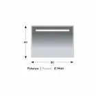 Nástěnné zrcadlo do koupelny s hliníkovým rámem vyrobené v Itálii - Tobi Viadurini