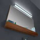 Nástěnné zrcadlo do koupelny v přírodním teaku s úložným prostorem - Palima Viadurini