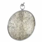 Koupelnové zrcadlo s kulatou stěnou v Chrome Ottome se stárnutím - červen Viadurini