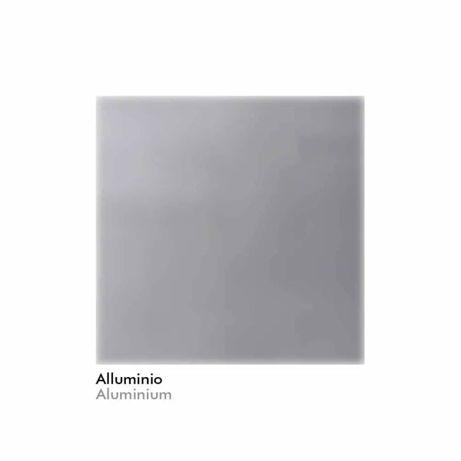 Koupelnové zrcadlo z imitace hliníku s podsvícením vyrobené v Itálii - Palau Viadurini