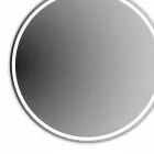 Kulaté podsvícené koupelnové zrcadlo s pískováním vyrobené v Itálii - Ranio Viadurini