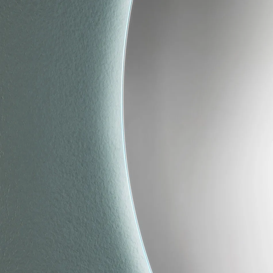 Minimální kulaté koupelnové zrcadlo se 4000K LED světlem Made in Italy - Roteo Viadurini