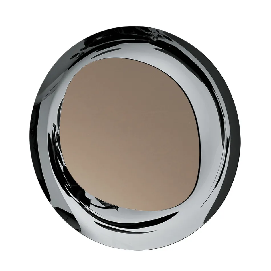 Bronzové zrcadlo s rámem z kouřového skla vyrobené v Itálii - Anselma Viadurini