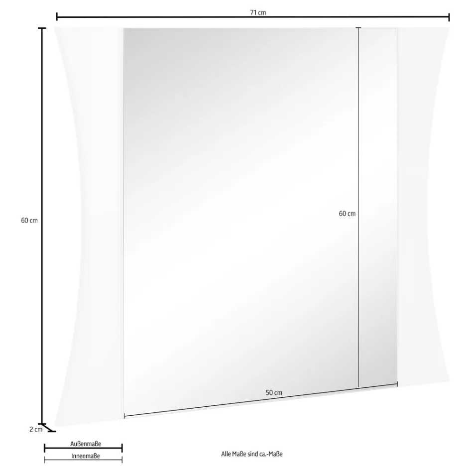 Zrcadlo nebo vchod do ložnice obloukový design 2 velikosti – Sabine Viadurini