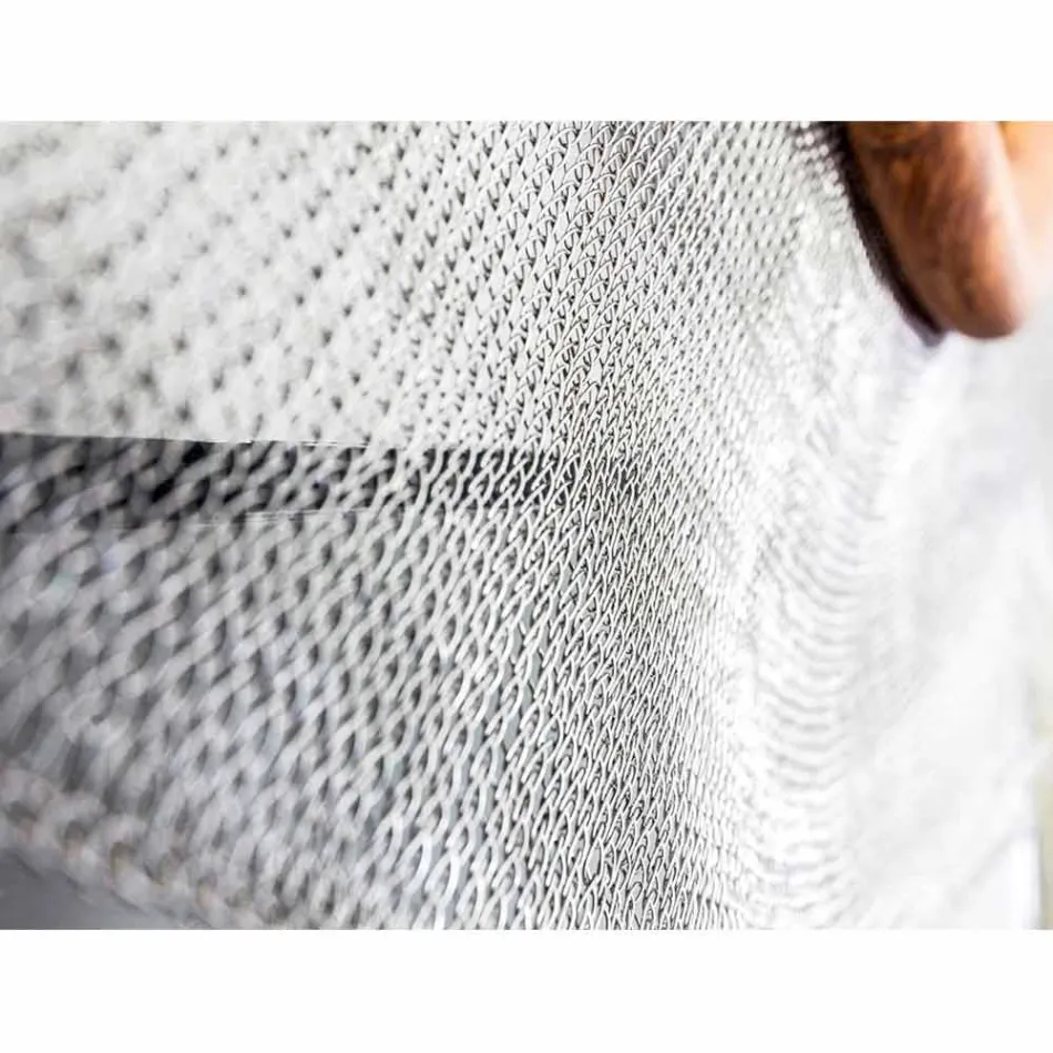 Moderní zrcadlo stěn v kovu a teaku Monno Viadurini