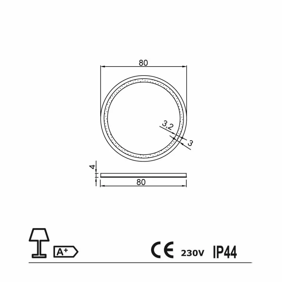 Zrcadlo s nerezovými hranami, moderní design LED světel Charly Viadurini