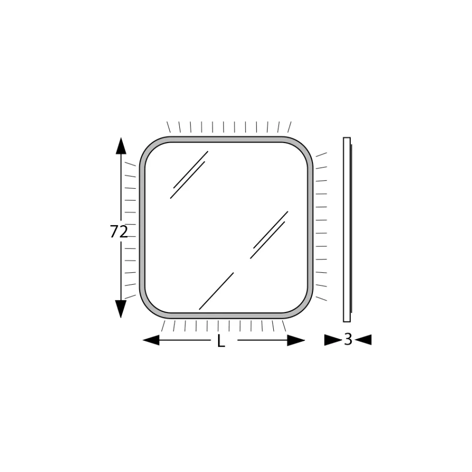 Zrcadlo s dřevěným okrajem a podsvícením Made in Italy - Vincent Viadurini