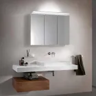 Moderní 3dveřové zrcadlo do nástěnné skříňky s vnitřními policemi - Bramo Viadurini