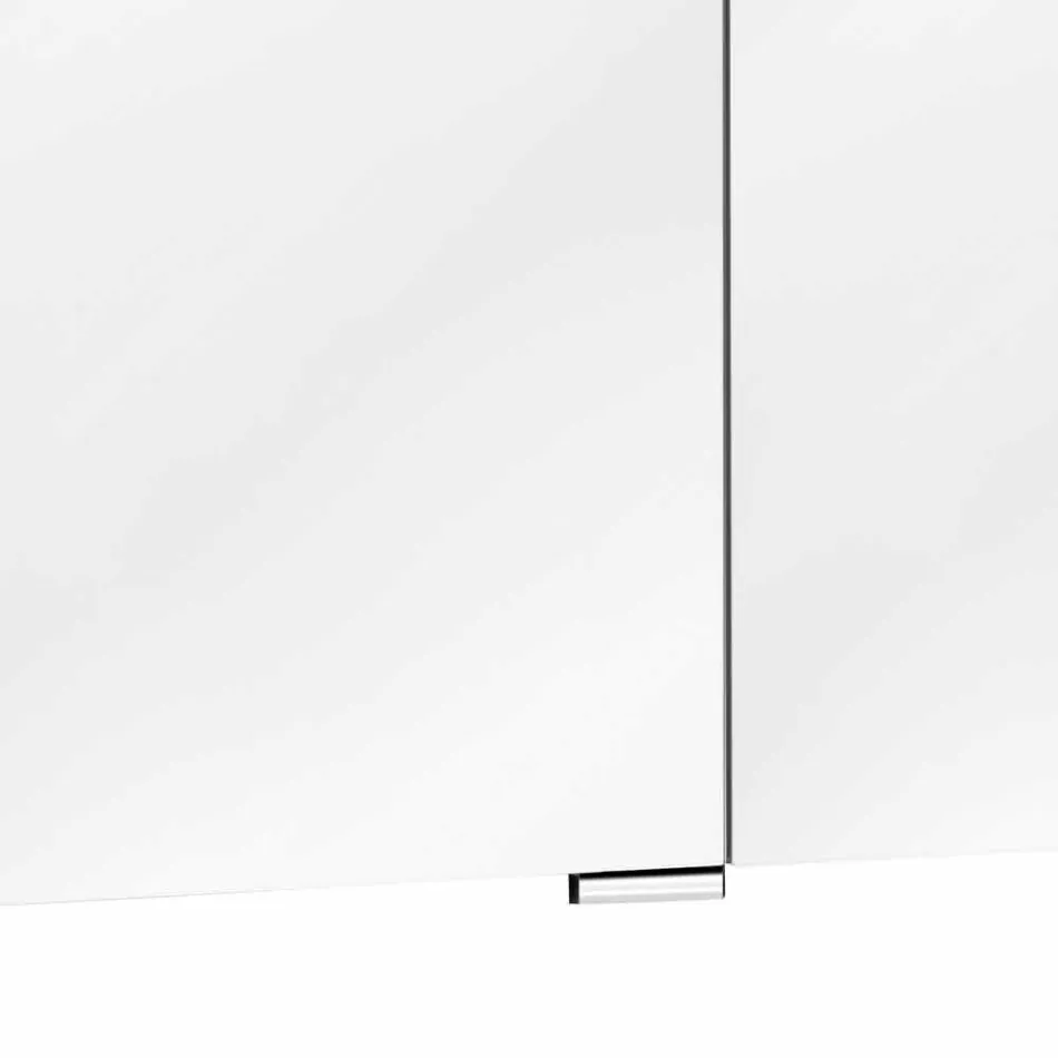 Moderní 3dveřové zrcadlo do nástěnné skříňky s vnitřními policemi - Bramo Viadurini