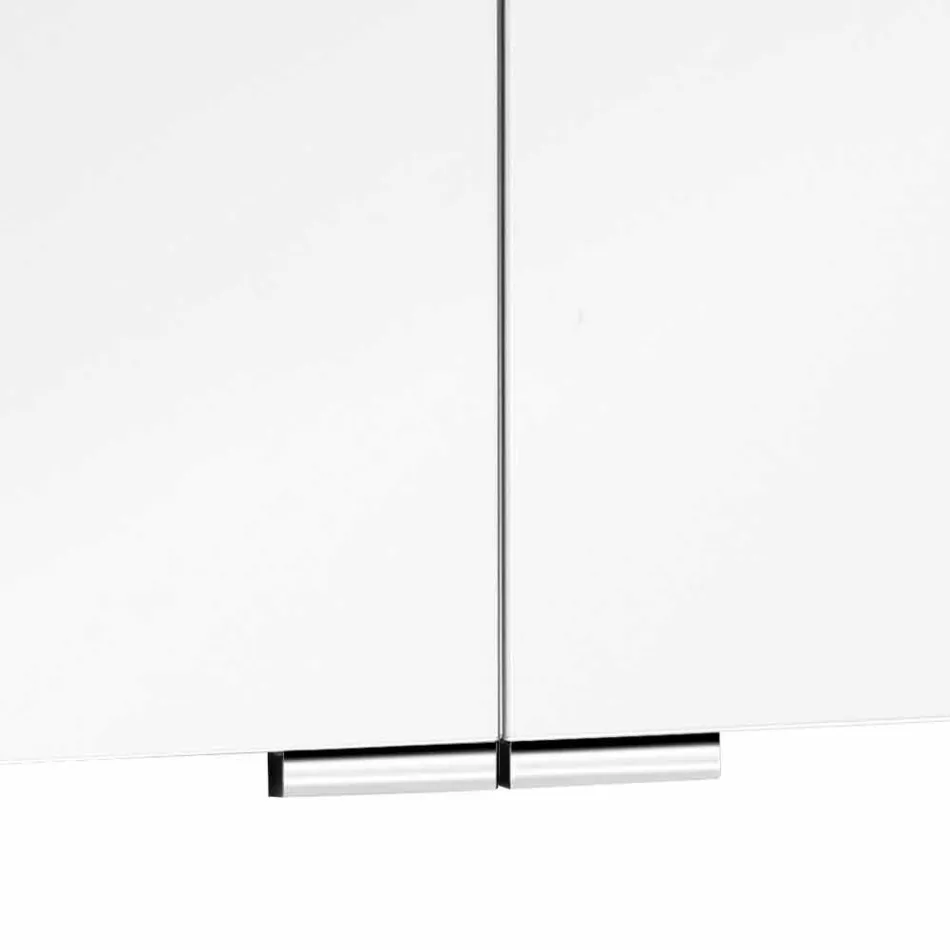 Moderní 3dveřové zrcadlo do nástěnné skříňky s vnitřními policemi - Bramo Viadurini