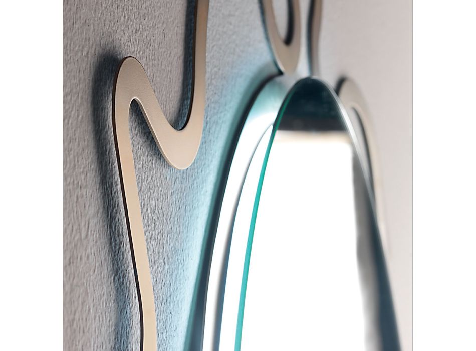Zrcadlo s kovovým rámem a integrovanými LED diodami Made in Italy - Leonardo Viadurini