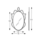 Zrcadlo s kovovým rámem a integrovanými LED diodami Made in Italy - Leonardo Viadurini