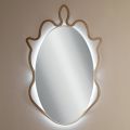 Zrcadlo s kovovým rámem a integrovanými LED diodami Made in Italy - Leonardo