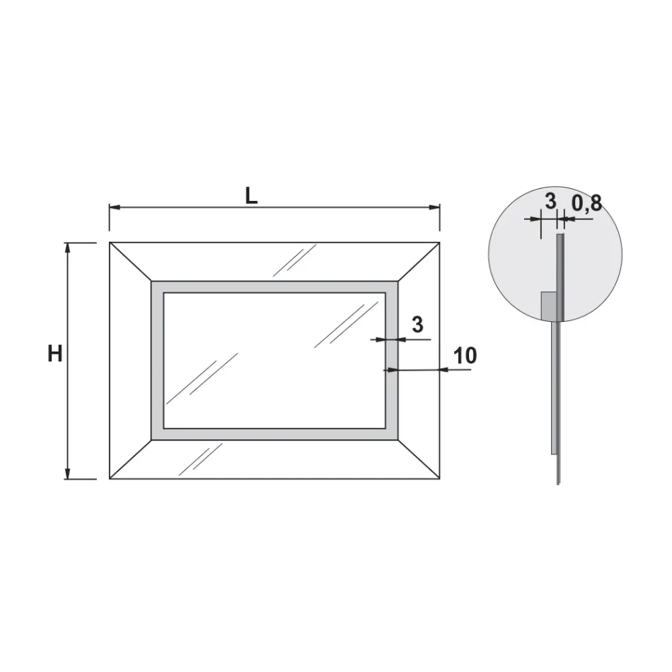 Zrcadlo s barevným rámem zrcadla a LED Made in Italy - Newton Viadurini