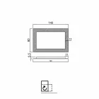 Zrcadlo s rámem dekorace v moderním designu skla, Cecilia Viadurini