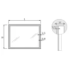 Zrcadlo s integrovanými světly a křišťálovým rámem Made in Italy - Isaac Viadurini