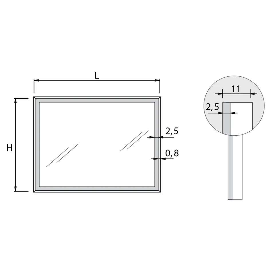 Zrcadlo s integrovanými světly a křišťálovým rámem Made in Italy - Isaac Viadurini