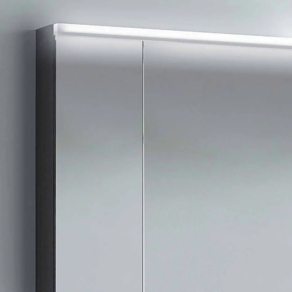 Zrcadlová skříňka 2 dvířka moderní design, LED osvětlení, Carol Viadurini