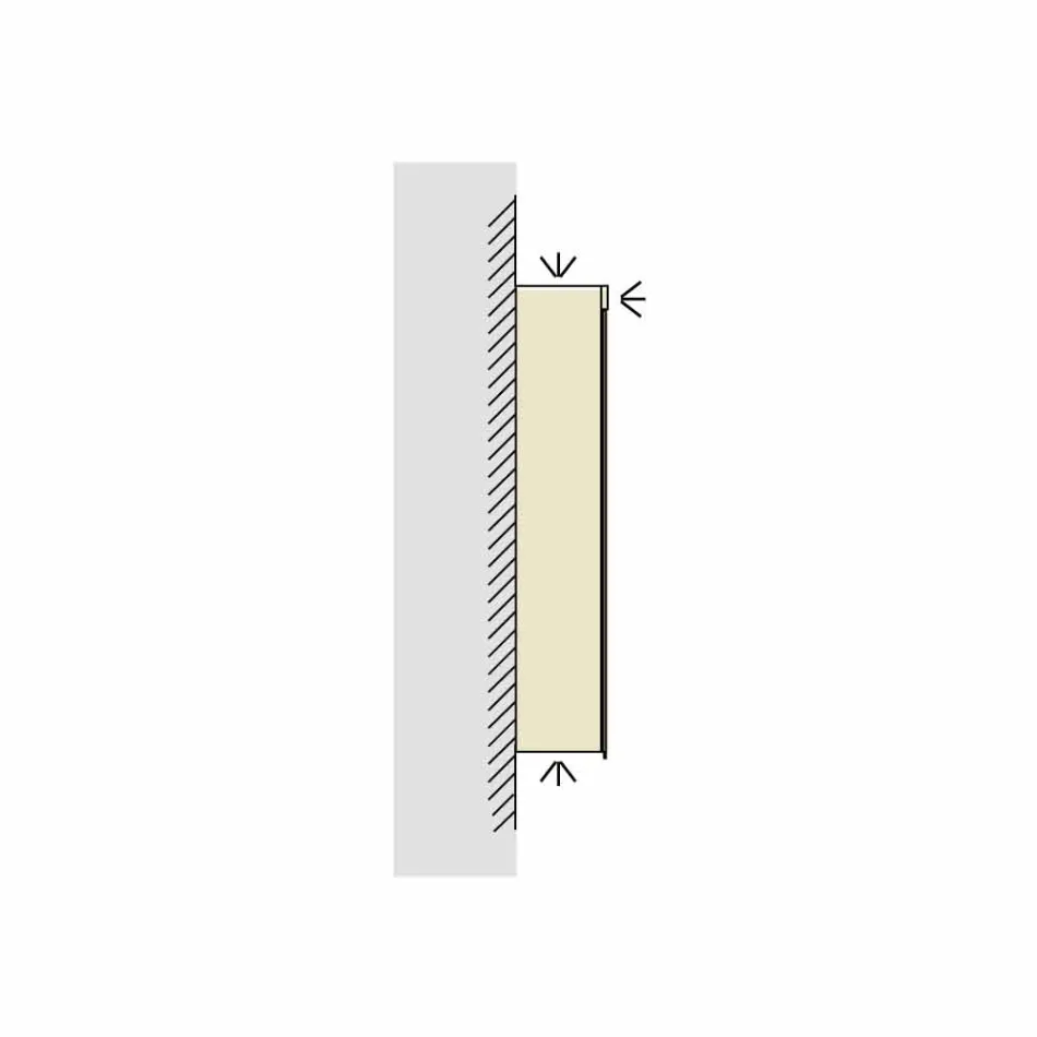 Zrcadlová skříňka 2 dvířka moderní design, LED osvětlení, Carol Viadurini
