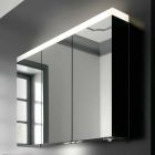 3dveřové nástěnné úložné zrcadlo ve stříbrně lakovaném hliníku - Alfio Viadurini