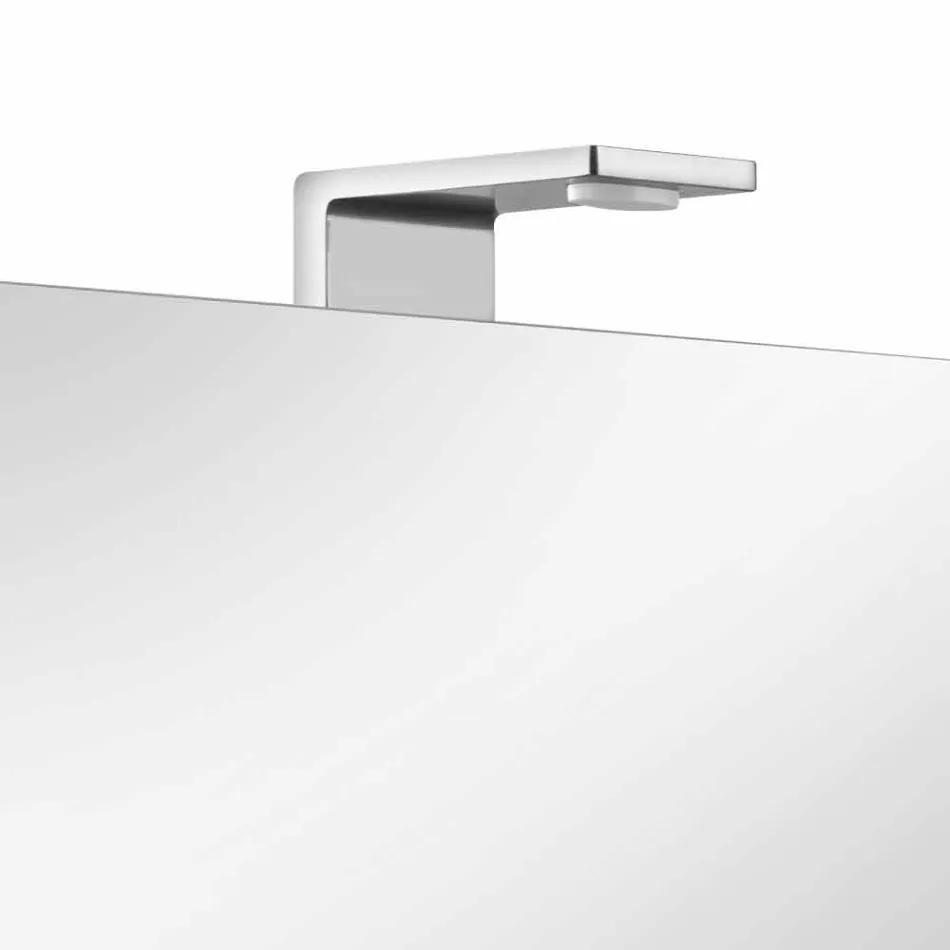 Zrcadlový kontejner se 4 křišťálovými dveřmi s 12 policemi a 4 LED světly - Maxi Viadurini