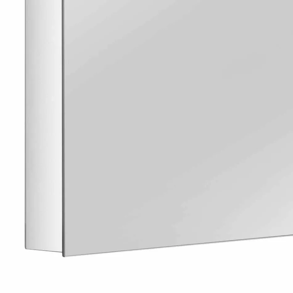 Zrcadlový kontejner se 4 křišťálovými dveřmi s 12 policemi a 4 LED světly - Maxi Viadurini