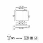 Stěna se zrcadlem 2 moderní kontejnerové dveře, LED osvětlení, Adele Viadurini