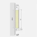 Stěna se zrcadlem 2 moderní kontejnerové dveře, LED osvětlení, Adele Viadurini