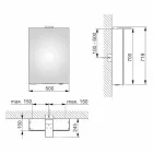 Nástěnné zrcadlo s otočnými dveřmi a LED osvětlením - ráčna Viadurini