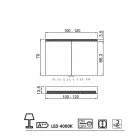 Zrcadlová skříňka s LED lázně s 2 dveřmi, moderní design, Carol Viadurini